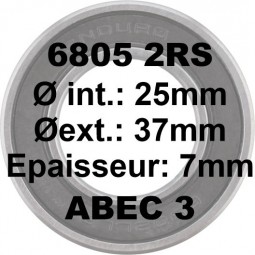 6805 2RS C3 Bearing 25x37x7
