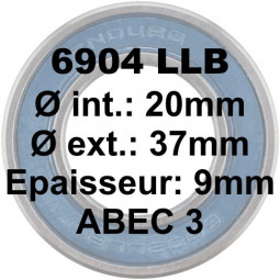 6904 LLB 20x37x9 Bearing ABEC3
