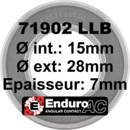 Roulement 71902 LLB 15x28x7...